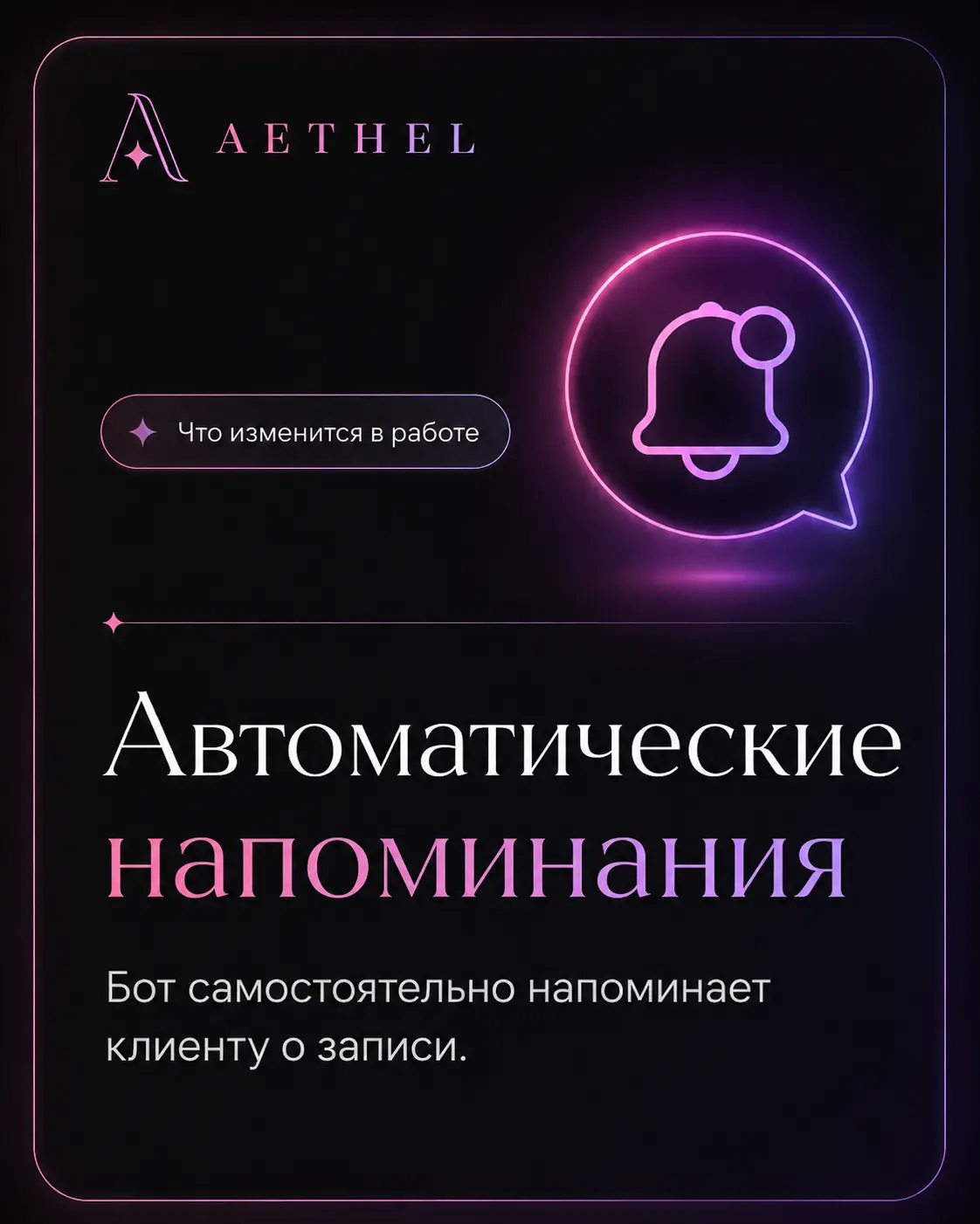 Автоматические напоминания клиентам о записи в Telegram