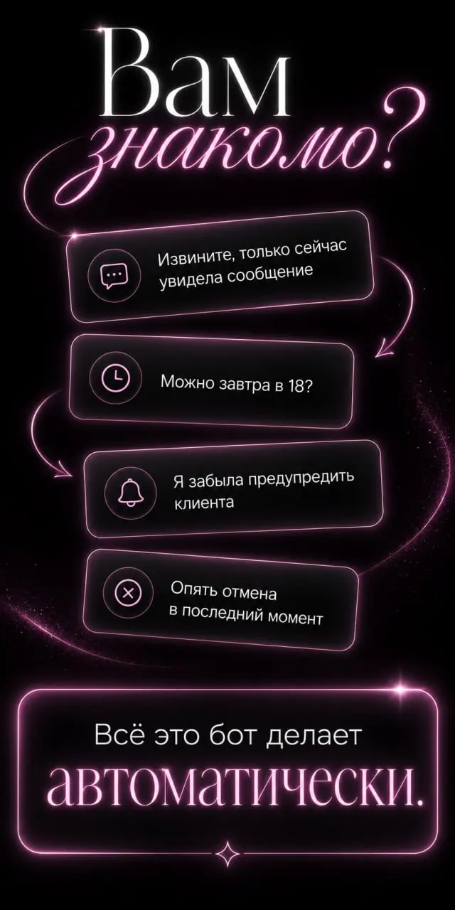 Автоматизация ответов, напоминаний и переносов записи клиентов